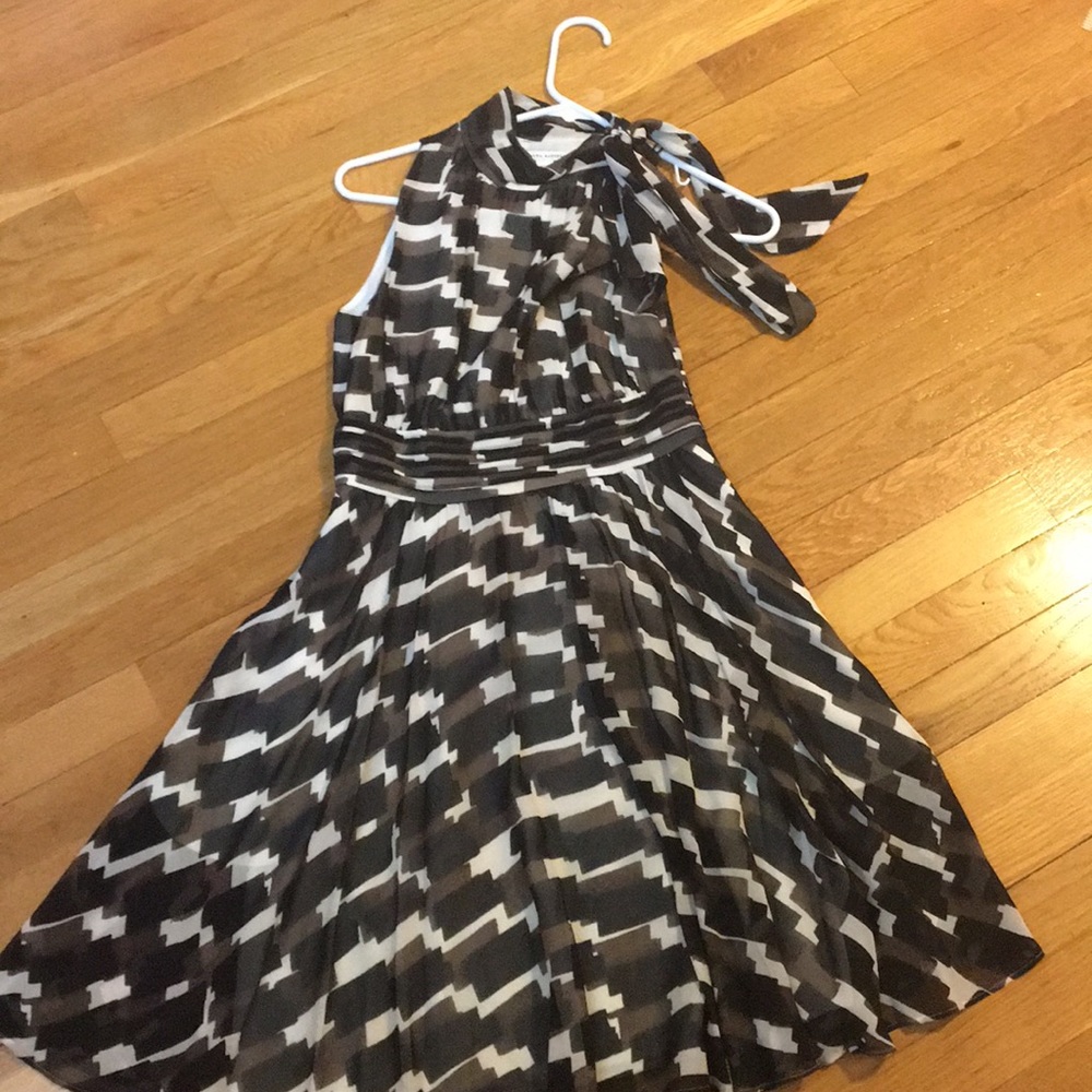 Banana Republic brown and black halter dress